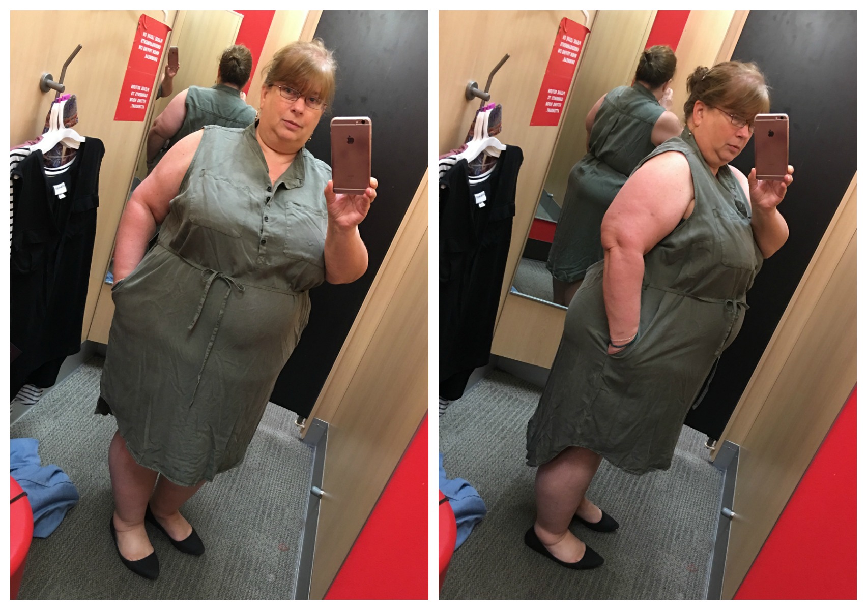 green dress collage