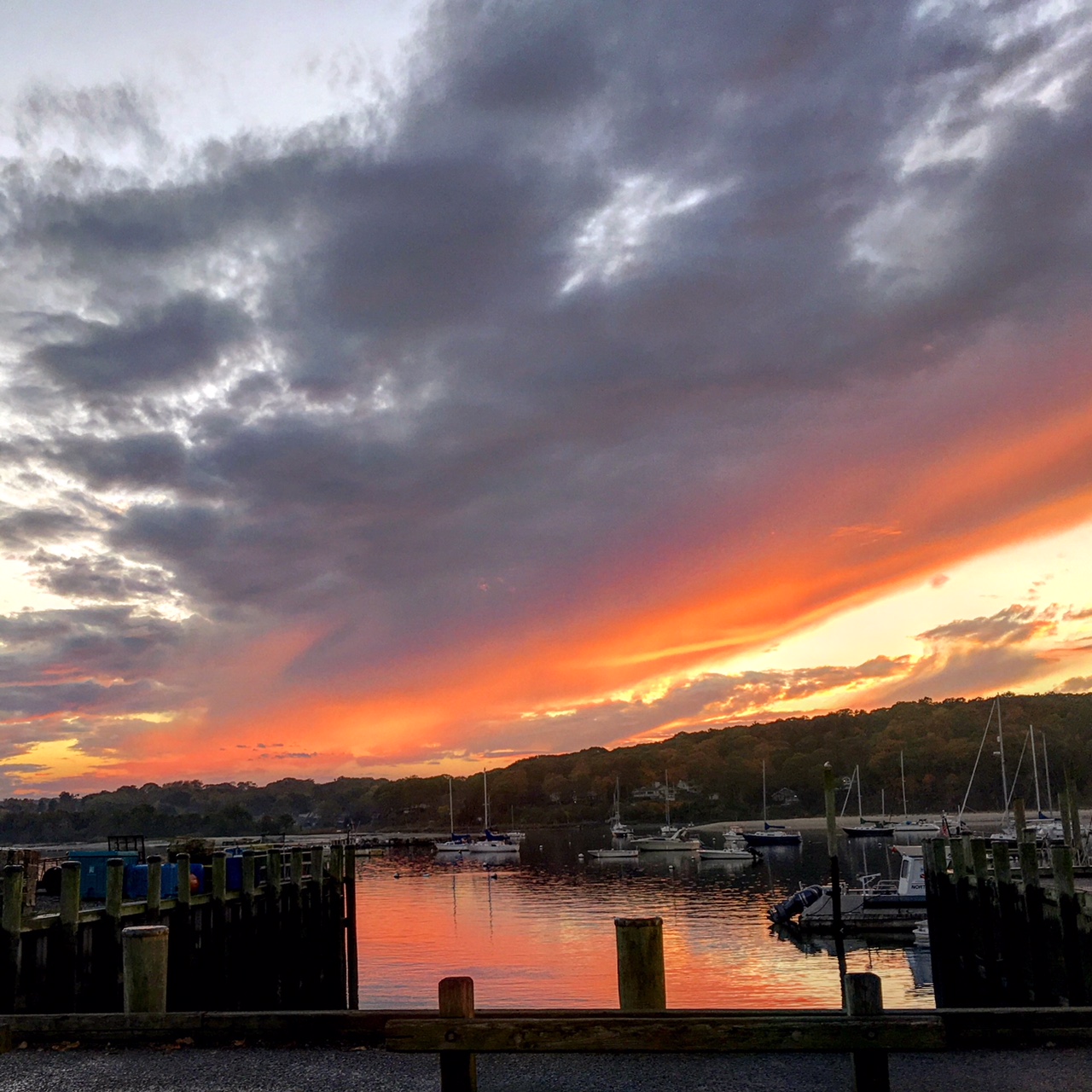 sunset, boats, sky, harbor, northport, northport harbor