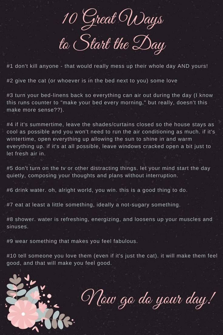 10 great ways to start the day