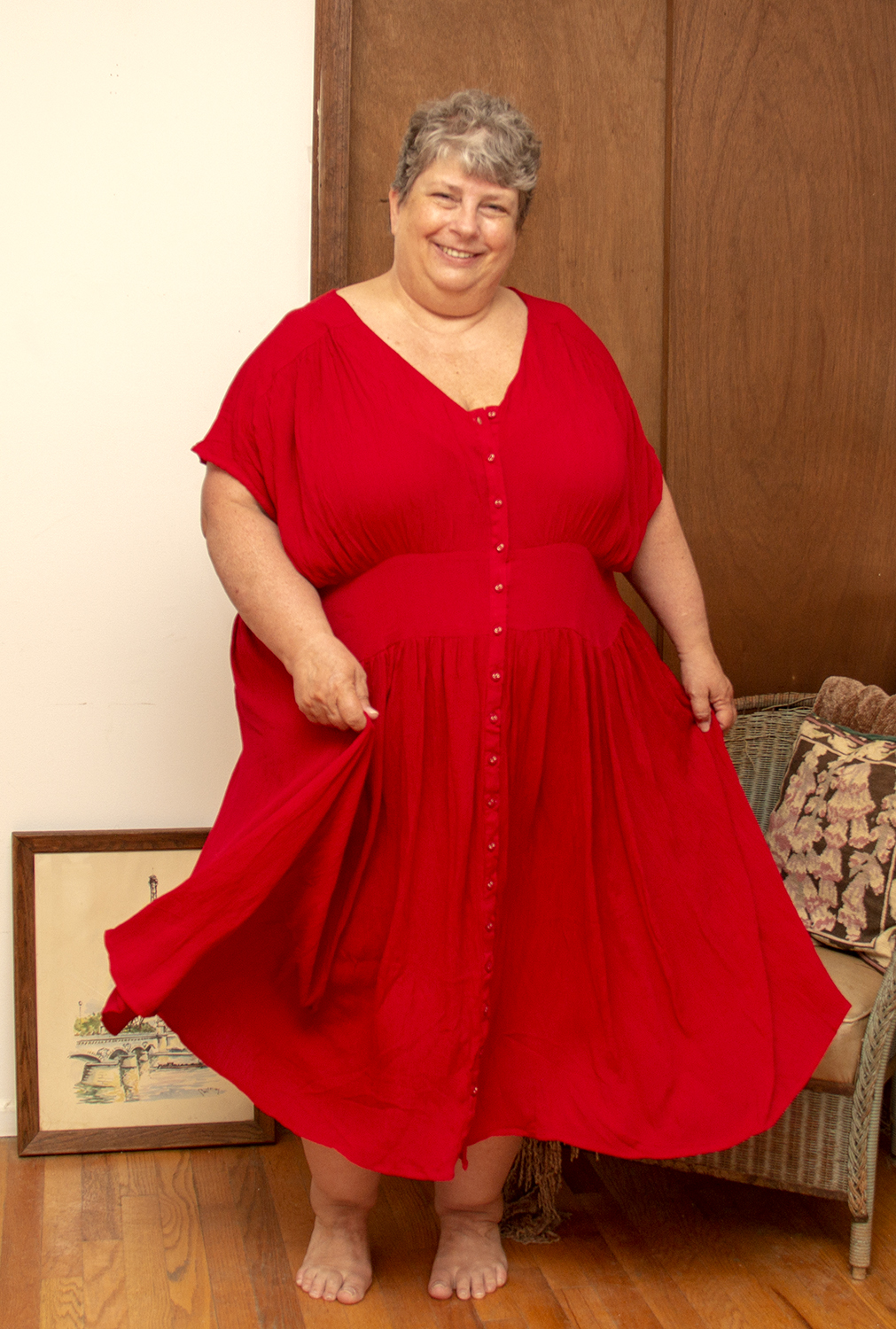 red asos dress resized
