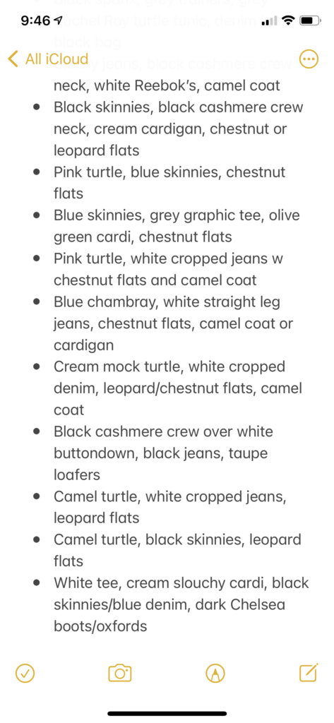 list of outfit inspiration ideas